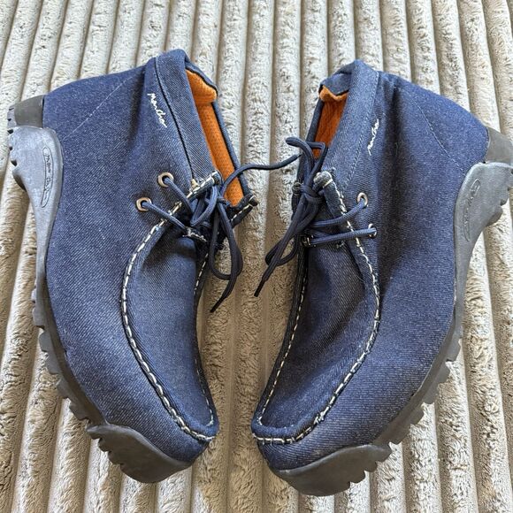 Denim Chukka Ankle Men US 11 Boot Blue Lace Up Cushioned - Picture 2 of 9